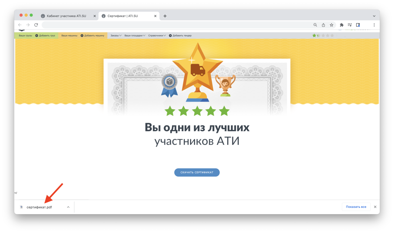 Топовые места в Рейтинге участников ATI.SU